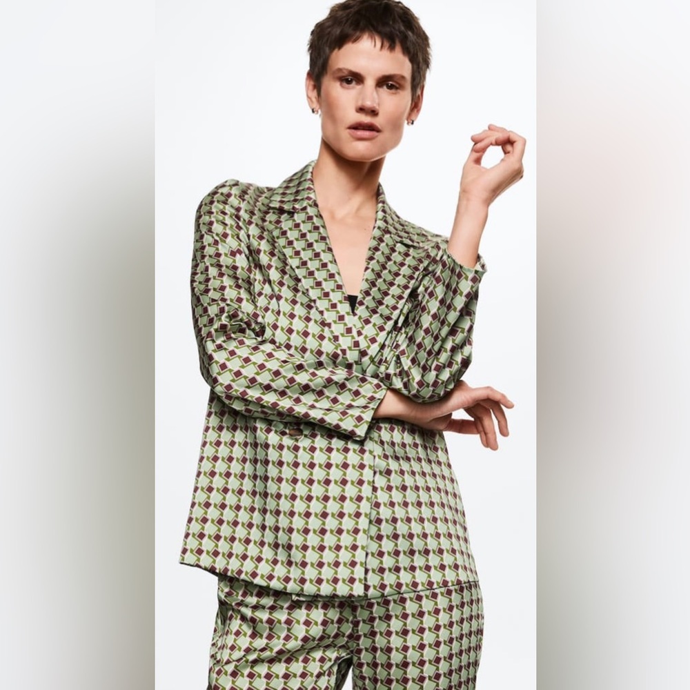 Mango Satin Print Shirt